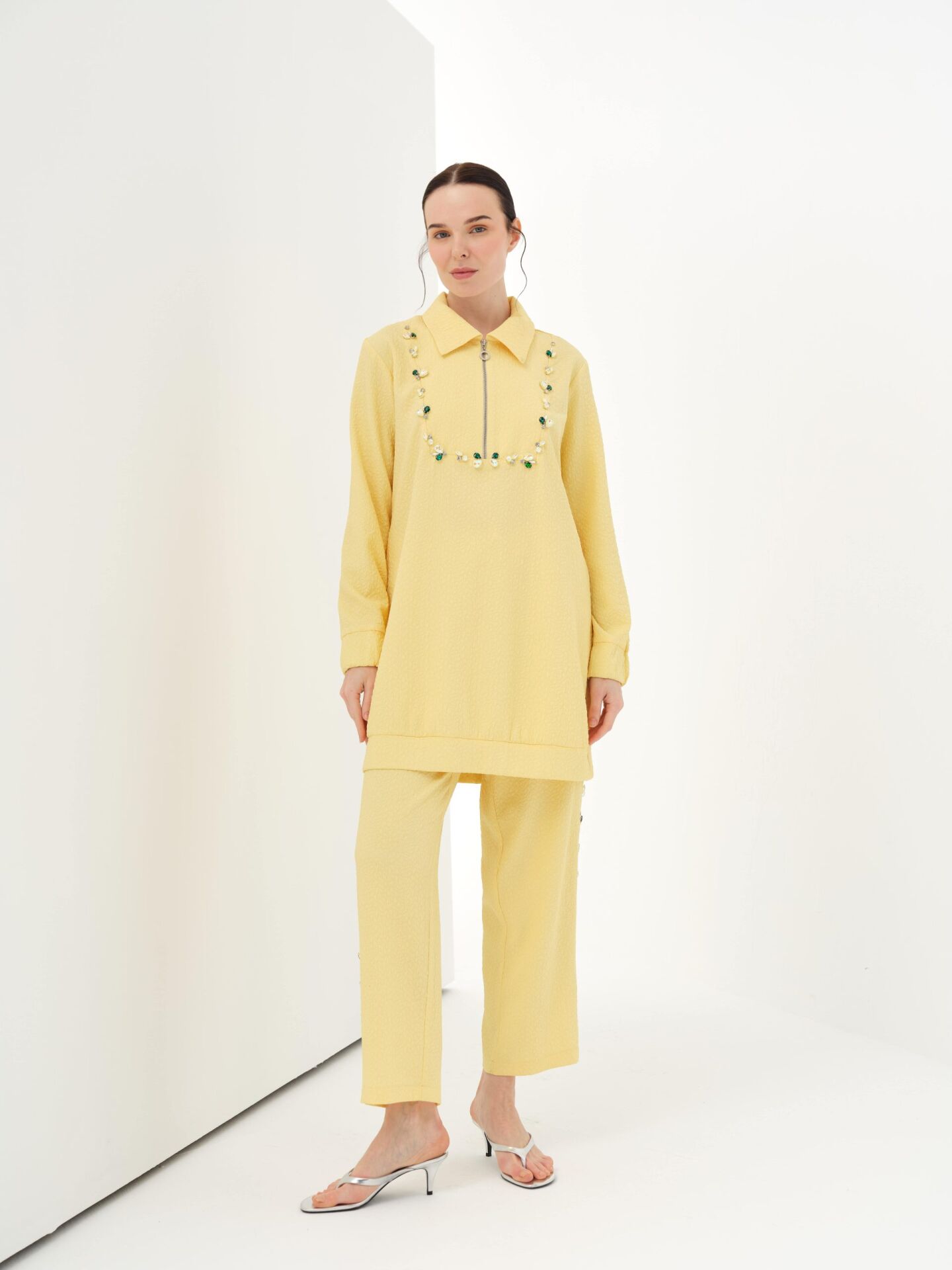 N'Prive Önü Fermuar Detay Jakar Takım