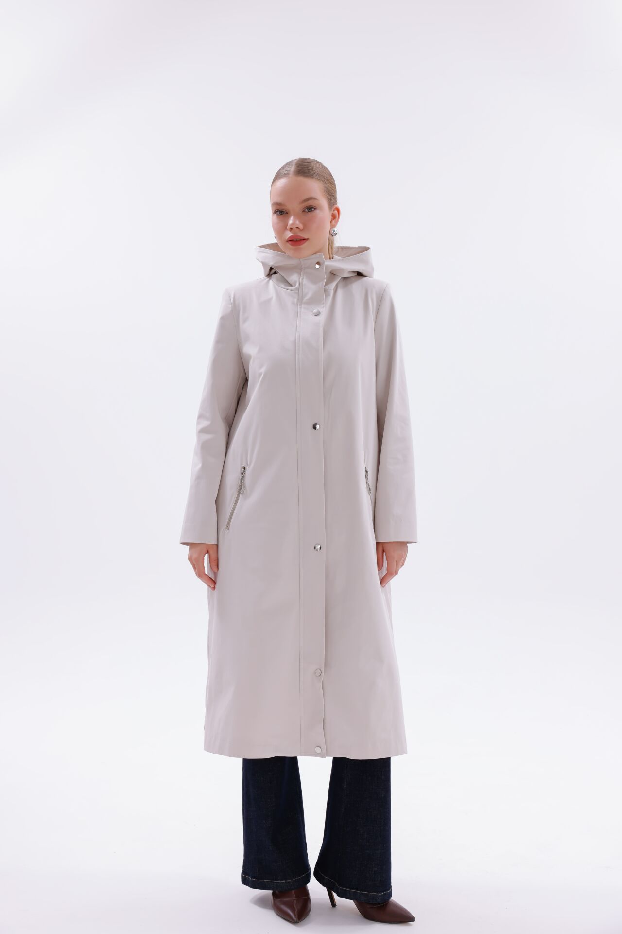 N'Prive Fermuar Detay Tam Boy Trench Coat