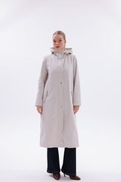 N'Prive Fermuar Detay Tam Boy Trench Coat