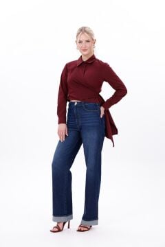 N'Prive Yan Bağlama Detay Gömlek