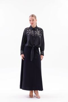 N'Prive Önü Pul İşleme Detay Etekli Takım