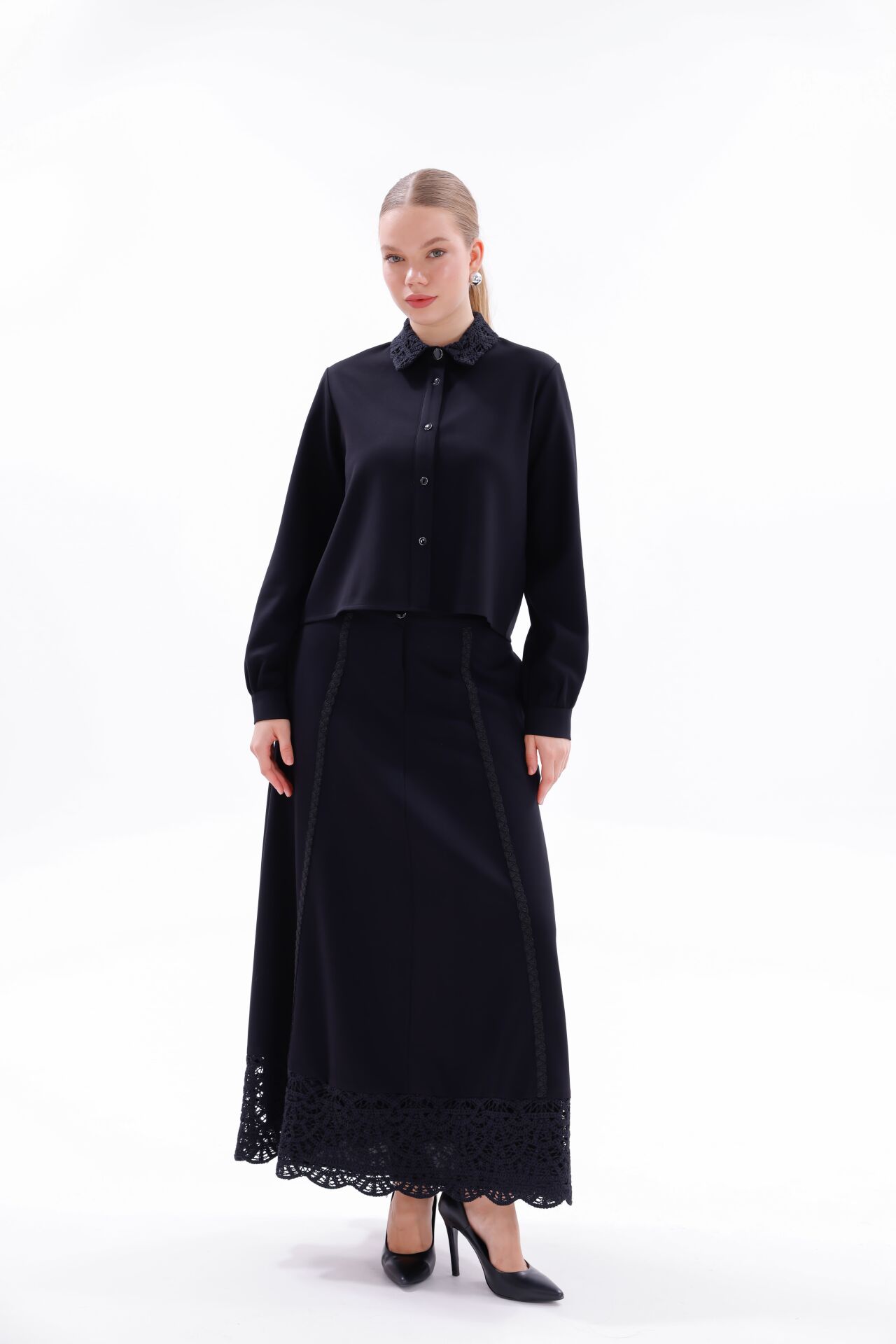 N'Prive Dantel Detay Etekli Takım