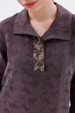 N'Prive Yaka İşleme Detay İpek Cupra Takım